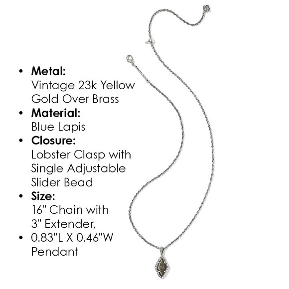 Kendra Scott Silver Necklace with Golden Obsidian - Picture 3 of 9